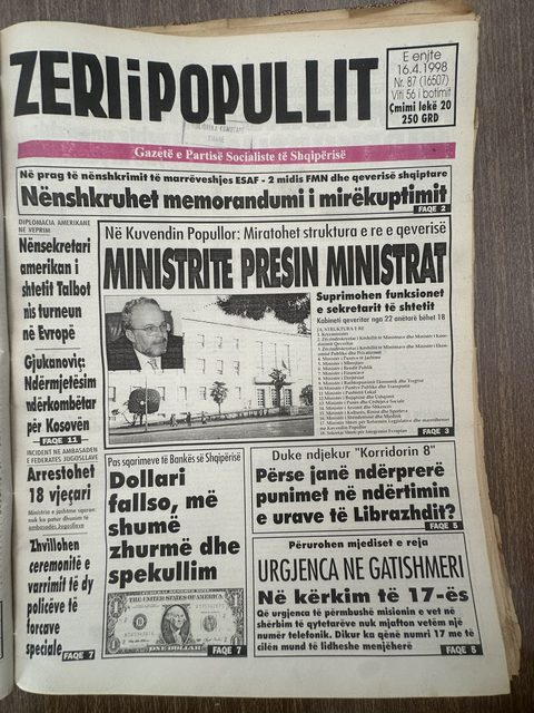 Zëri i Popullit 1998-04-16